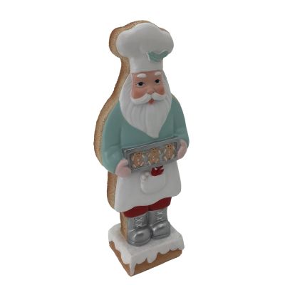 Baking Santa with tray of Gingerbread - The Christmas Shoppe