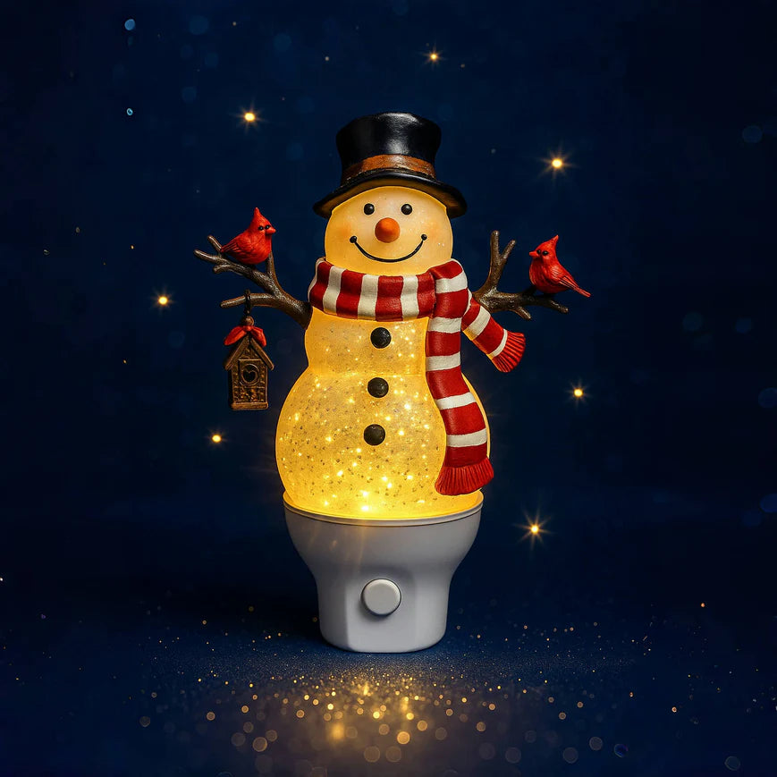 Twinkle Tide Plug-in Night Light With Snowman