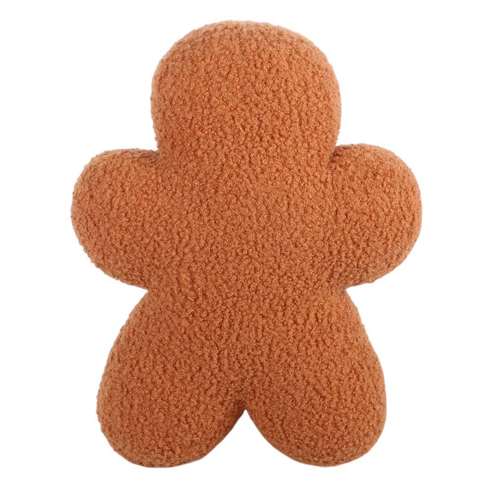 Sugarplum Bakery Gingerbread Man Boucle Cushion - PRE ORDER September 2026 Arrival - The Christmas Shoppe