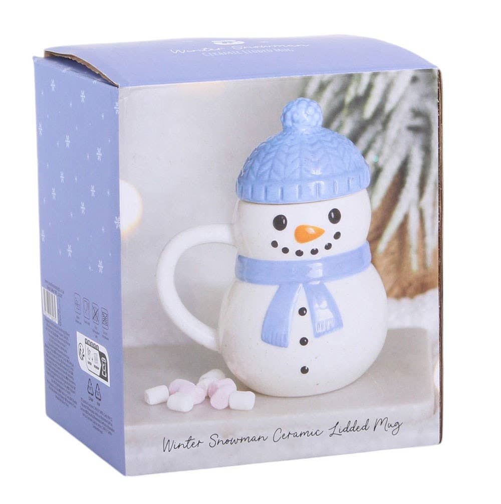Winter Snowman Lidded Mug - PRE ORDER September 2026 Arrival - The Christmas Shoppe