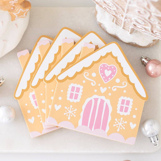 Gingerbread House Coaster Set - PRE ORDER September 2026 Arrival - The Christmas Shoppe