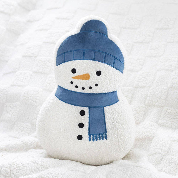 Snowman Shaped Boucle Cushion - PRE ORDER September 2026 Arrival - The Christmas Shoppe