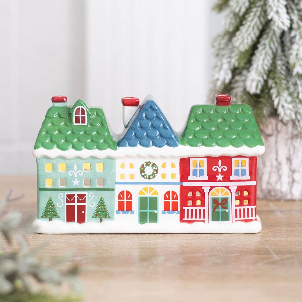 Christmas Street Tealight and Incense Cone Holder - PRE ORDER September 2026 Arrival - The Christmas Shoppe