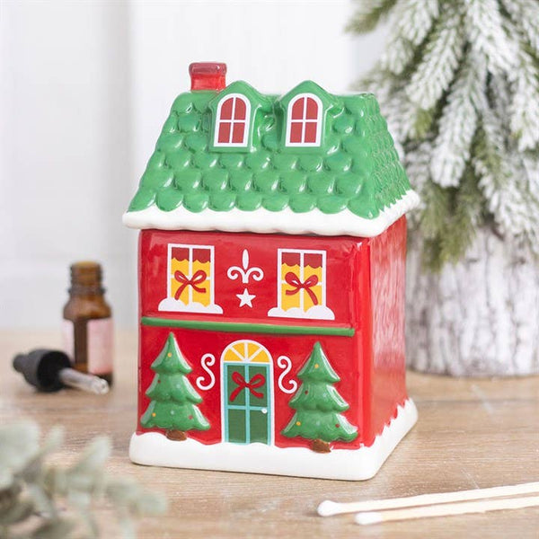 Red Christmas House Oil Burner - PRE ORDER September 2026 Arrival - The Christmas Shoppe