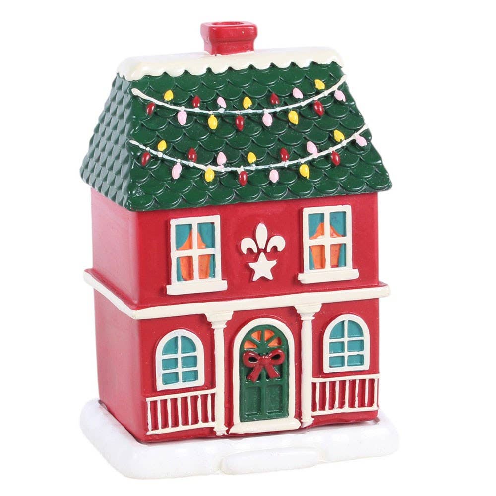 Red Christmas House Incense Cone Burner - PRE ORDER September 2026 Arrival - The Christmas Shoppe