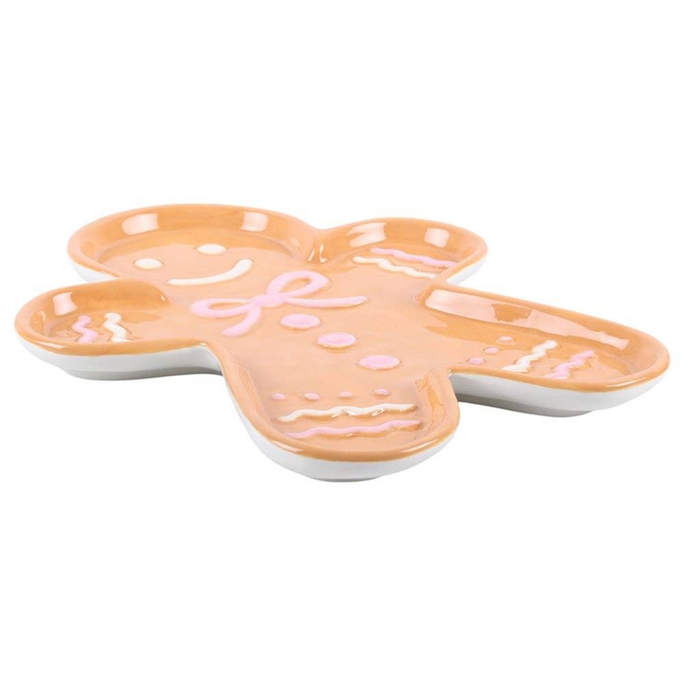 Sugarplum Bakery Gingerbread Man Serving Plate - PRE ORDER September 2026 Arrival - The Christmas Shoppe
