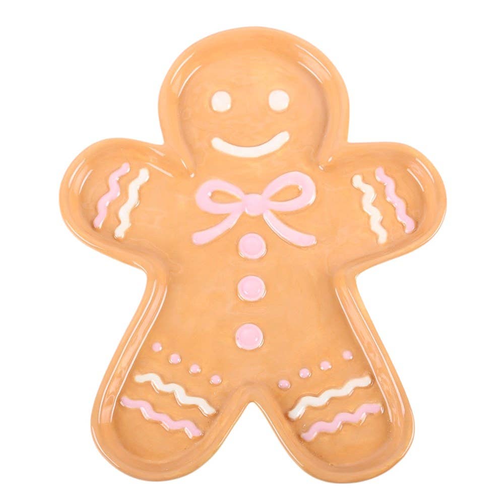 Sugarplum Bakery Gingerbread Man Serving Plate - PRE ORDER September 2026 Arrival - The Christmas Shoppe