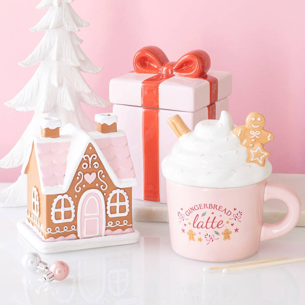 Pink Gingerbread House Incense Cone Burner - PRE ORDER September 2026 Arrival - The Christmas Shoppe