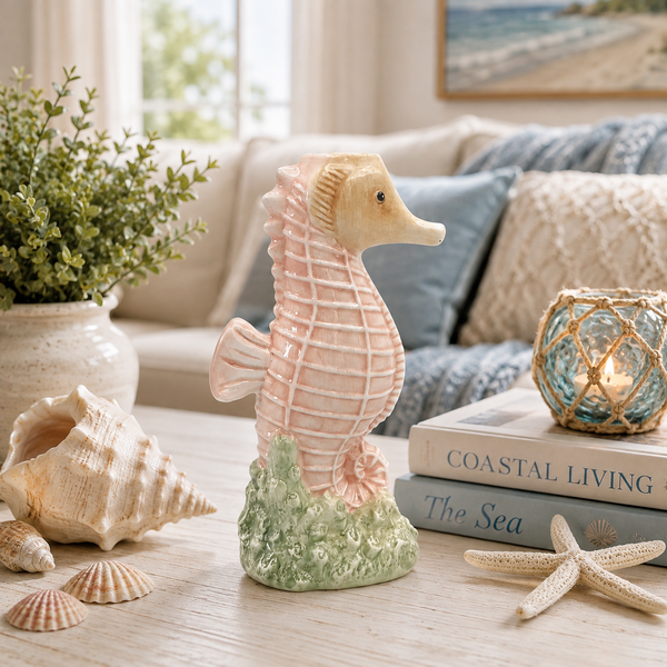 Reef Seahorse Vase Pink