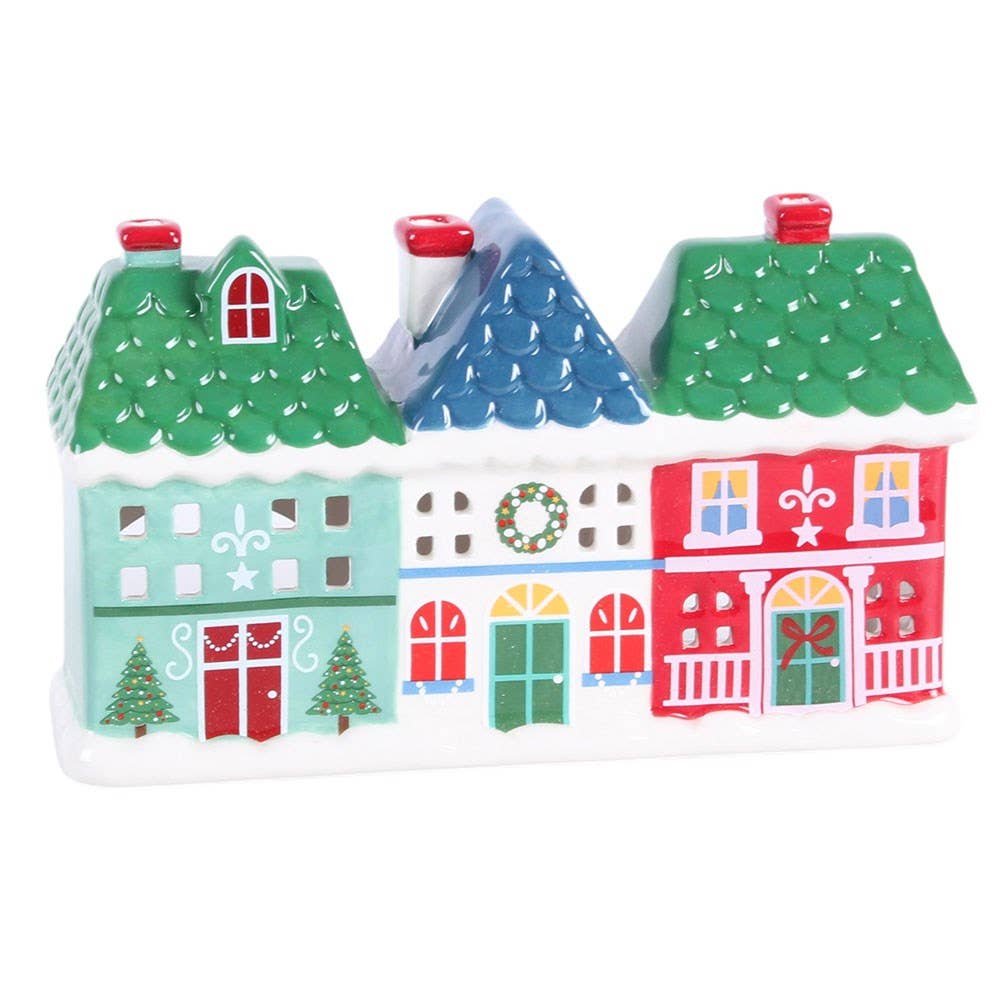 Christmas Street Tealight and Incense Cone Holder - PRE ORDER September 2026 Arrival - The Christmas Shoppe