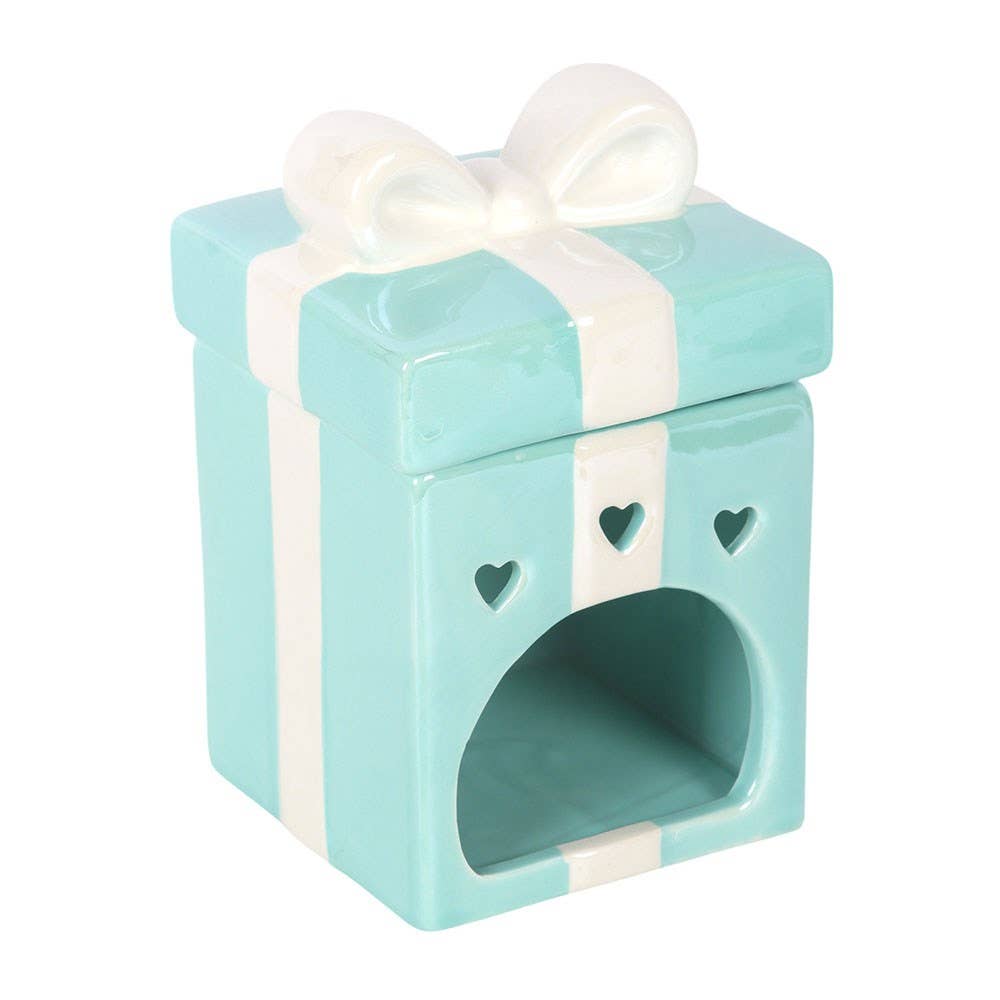 Blue Christmas Present Oil Burner - PRE ORDER September 2026 Arrival - The Christmas Shoppe