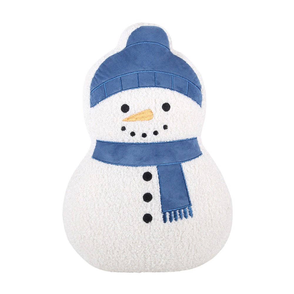 Snowman Shaped Boucle Cushion - PRE ORDER September 2026 Arrival - The Christmas Shoppe