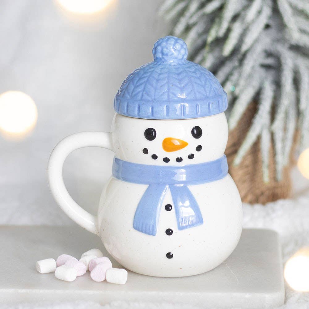 Winter Snowman Lidded Mug - PRE ORDER September 2026 Arrival - The Christmas Shoppe