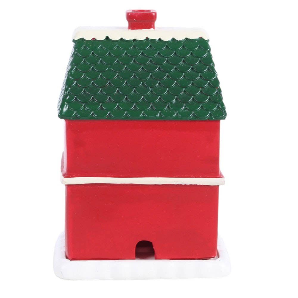 Red Christmas House Incense Cone Burner - PRE ORDER September 2026 Arrival - The Christmas Shoppe